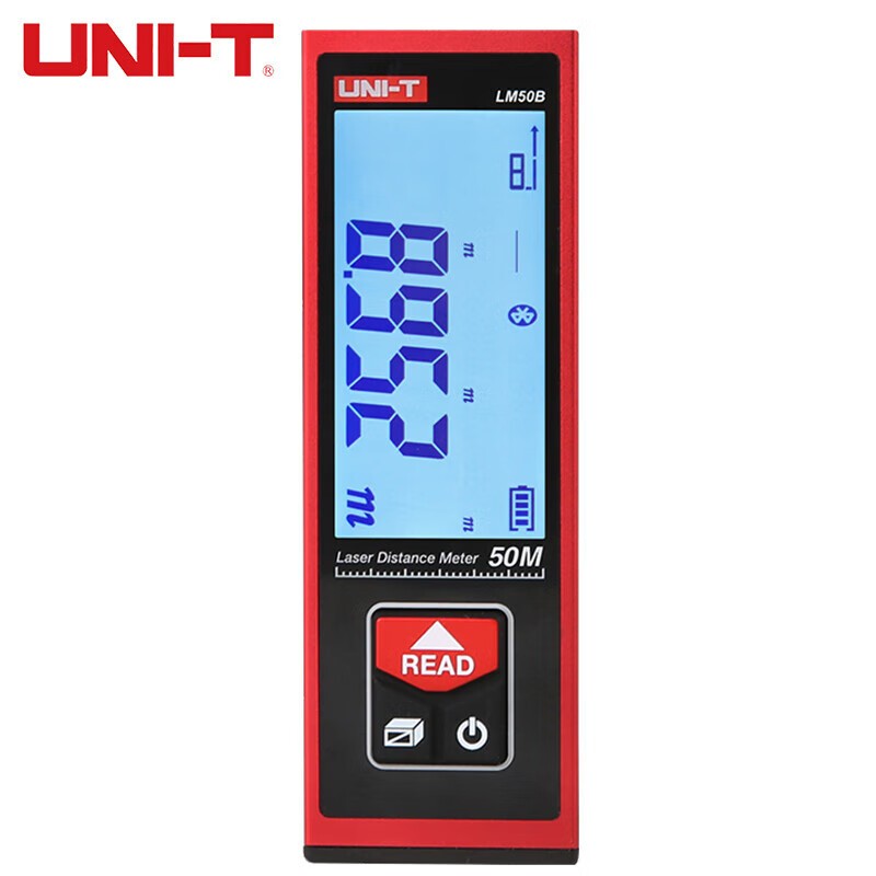 UNI-T优利德LM50B激光测距仪红外线电子尺高精度装修量房蓝牙APP