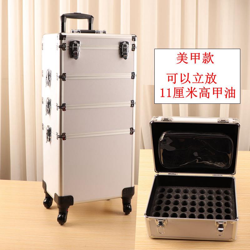 多层美甲箱子纹绣工具箱大容量化妆箱专业跟妆师拉杆收纳美甲师
