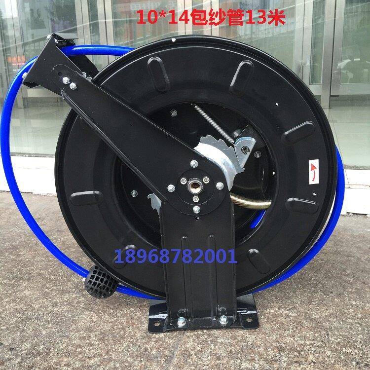 双边400铁轮座气鼓卷管器自动卷轴,气动卷管器。