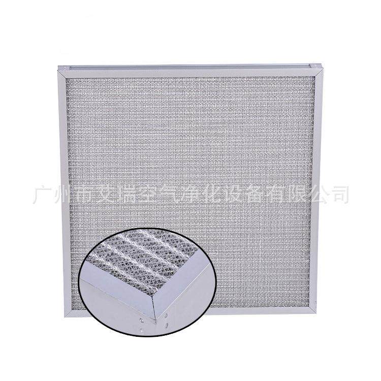 金属网过滤器板式金属波浪网过滤器耐高温油烟机管道可清洗过滤器