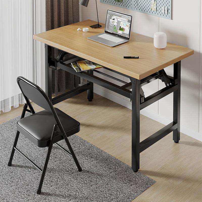 可折叠电脑桌台式书桌简约现代家用办公桌卧室简易学习桌写字桌子