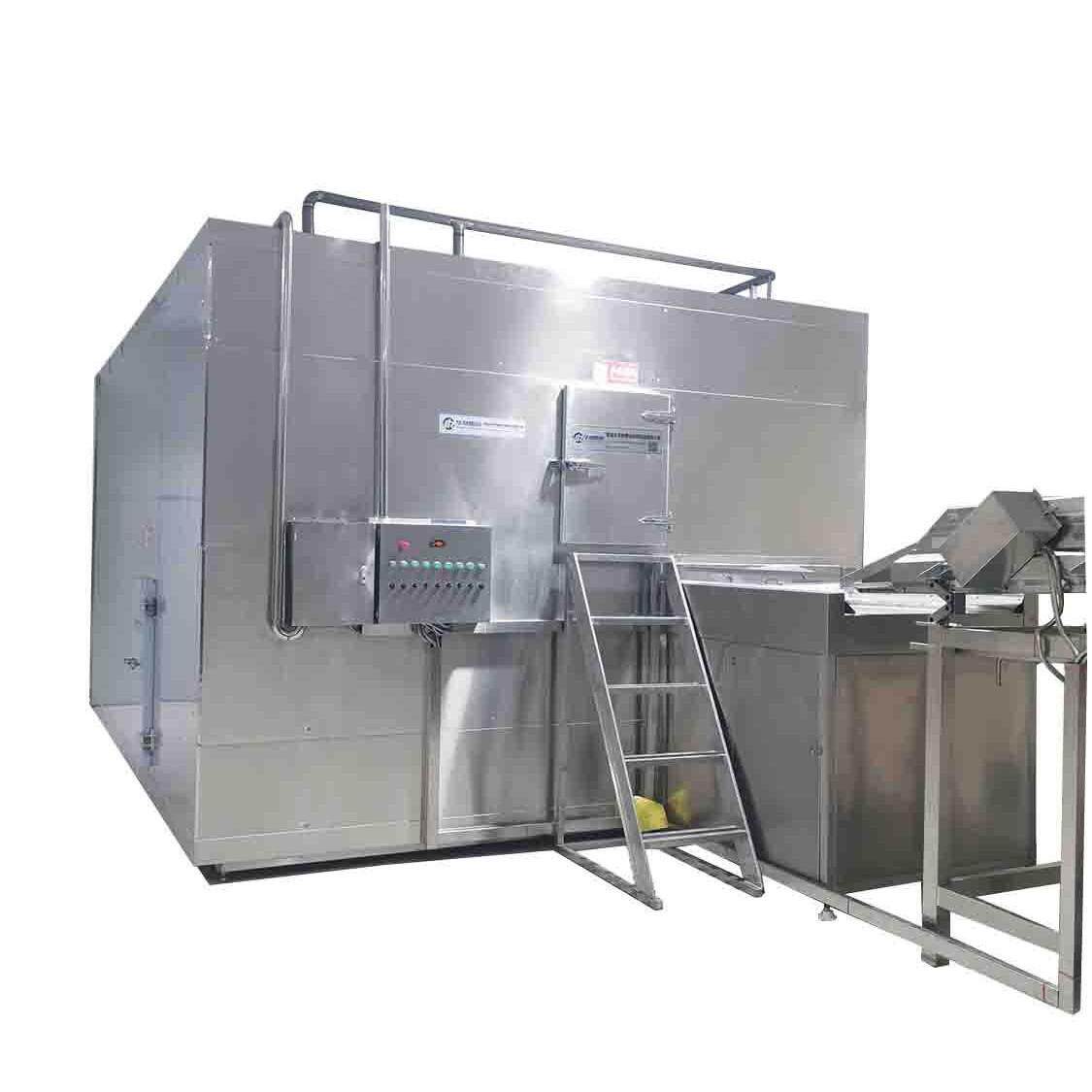 薯条单冻机大型商用商用青豆蔬菜隧道式单冻机流态化隧道冷冻机