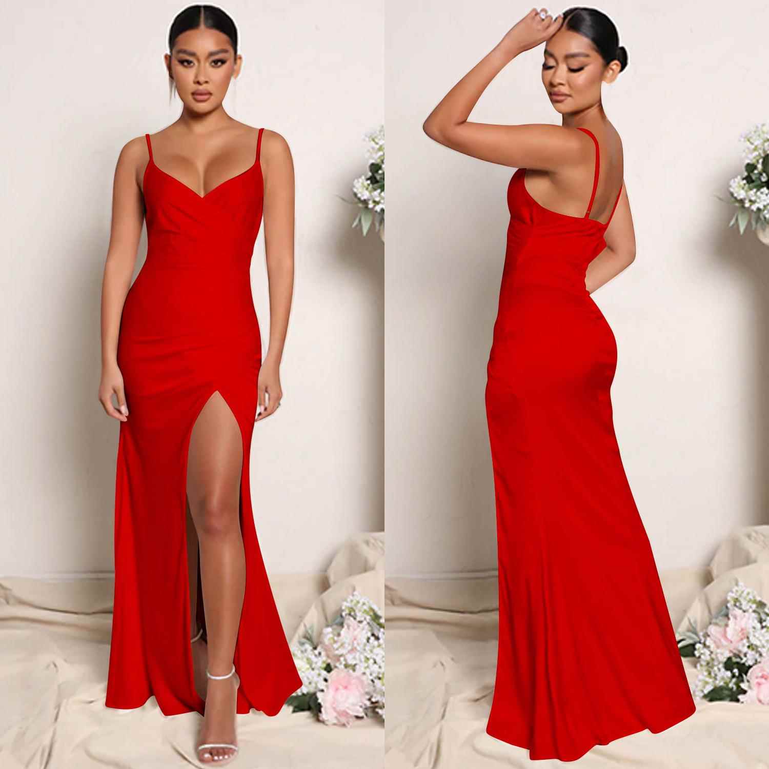 new summer back ruched side wrap hem satin camis dress club