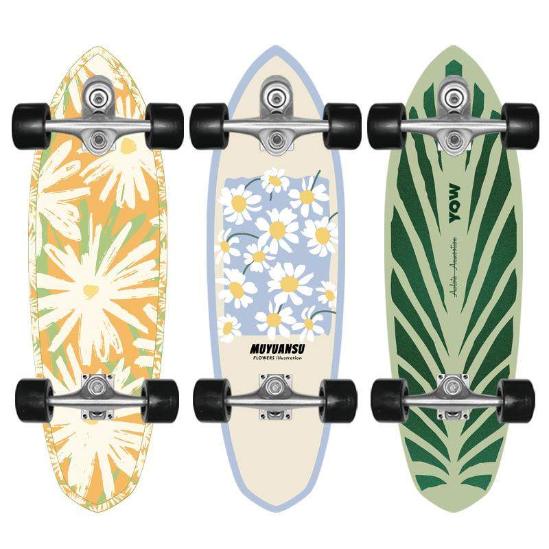 陆地冲浪板B9新款旋转支架青少年2023新款单面图案32寸