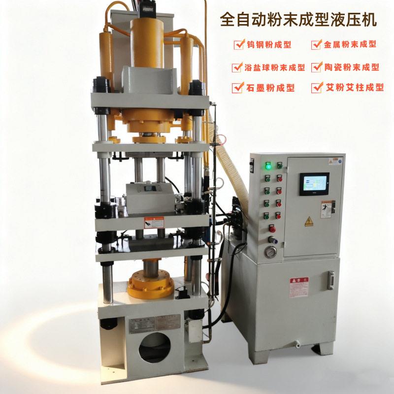 100吨全自动粉末成型液压机金属粉末成型压块机四柱液压机热压