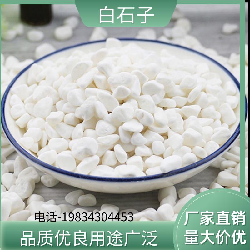 天然雨花石小白石子多肉铺面石盆栽花盆鱼缸庭院白色石头内蒙古