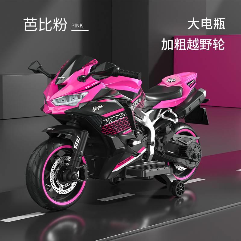 正品超大号大儿童电动摩轮托车男女孩宝宝两玩具充电坐人新发款光
