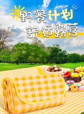 野餐垫防潮垫加厚户外露营野餐装备防水便携春游可折叠野餐布草地