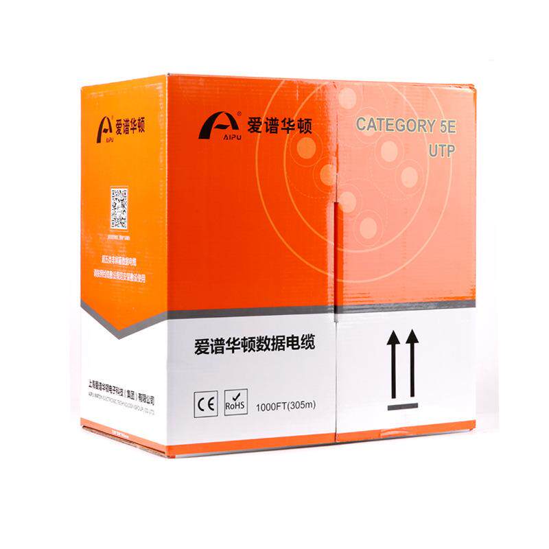 爱谱华顿CAT6a超六类网线4对非屏蔽UTP电缆305米/箱