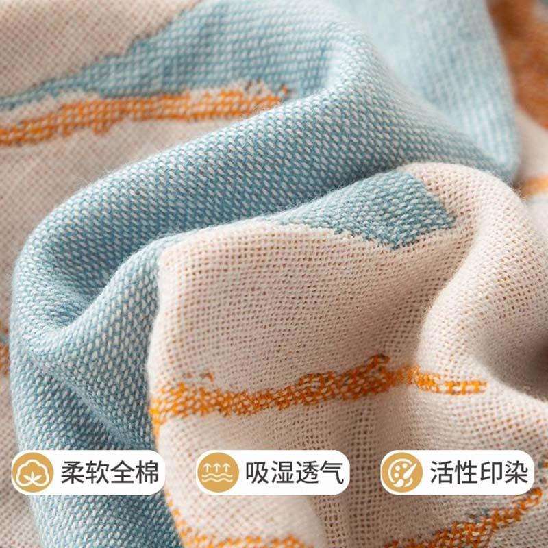 纱布六层毛巾被柔软舒适亲肤可机洗水洗不掉床宝宝可咬食a类纯棉