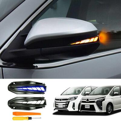 适VOXY诺亚NOAH80系汉兰达后照镜流水方向灯ESQUIRE照地日行灯蓝G