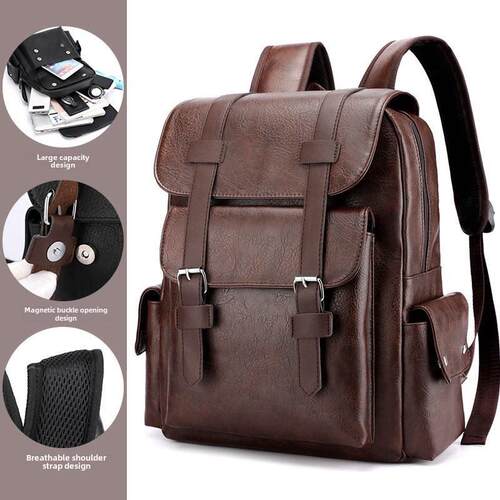 Bagpack Backpack School For Men Bag Bags Man Laptop leather