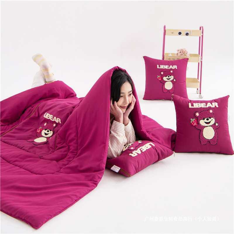 抱枕被子两用加厚办公室折叠午睡枕头车载空调毯子二合一汽车靠枕