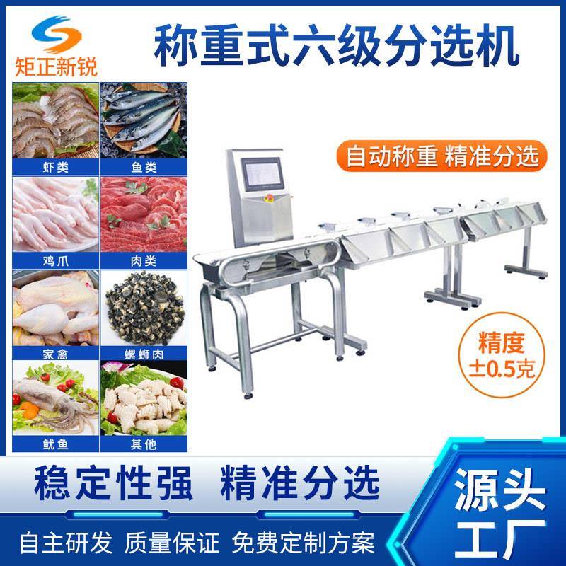 称重分拣设备多级分选机食品海鲜水产多头分选秤自动重量称量机