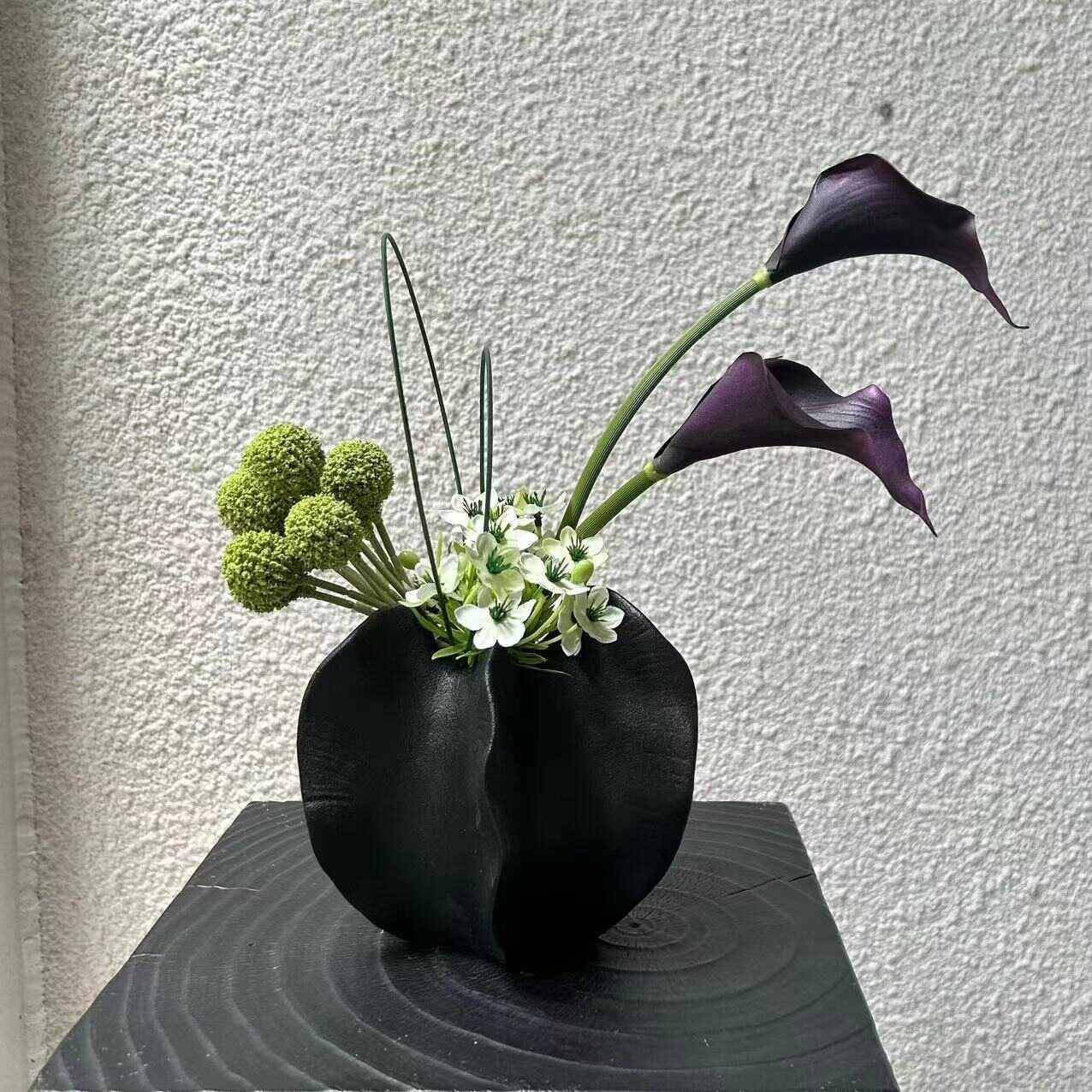 【柿吉】绿桃 设计师款手扎花束杨桃陶瓷花瓶桌面台面茶几摆件