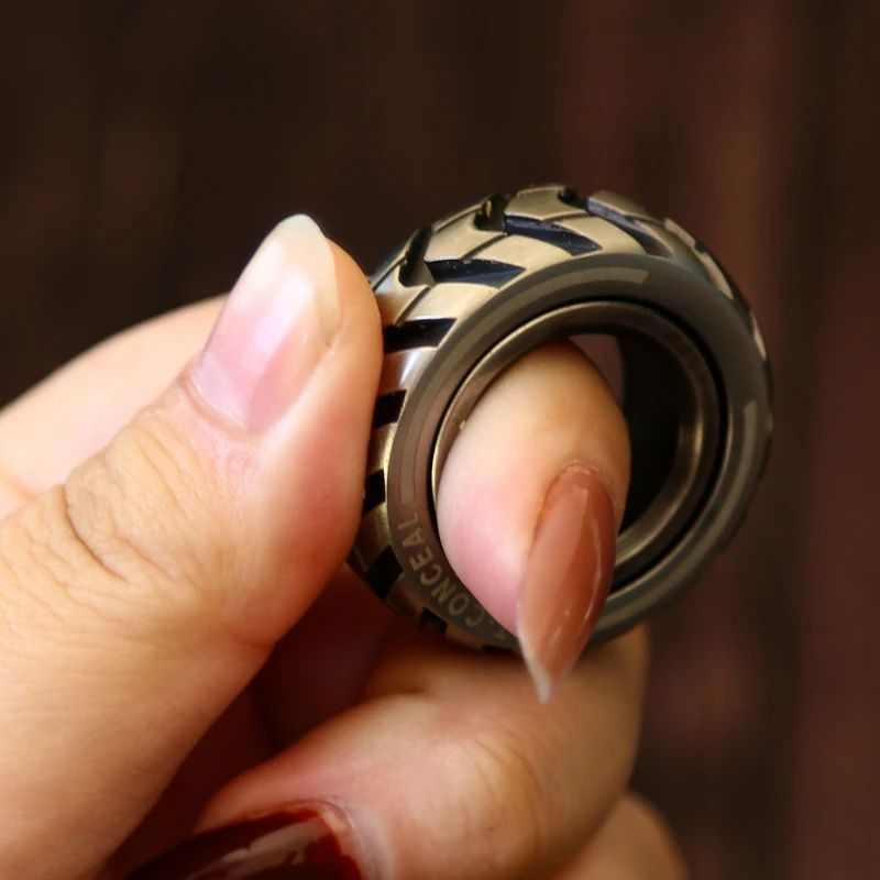 Ratchet Wheel Fidget Ring Fidget Slider Adult EDC Metal Fidg