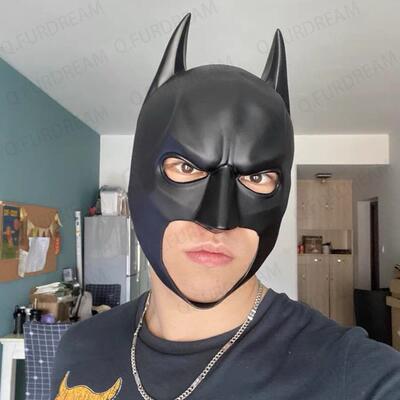 Bat Full Face Mask Full Head Latex Dark Knight Cosplay Headg