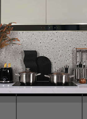 轻奢样板间厨房摆件组合装饰品不锈钢锅具用品软装道具美式风现代