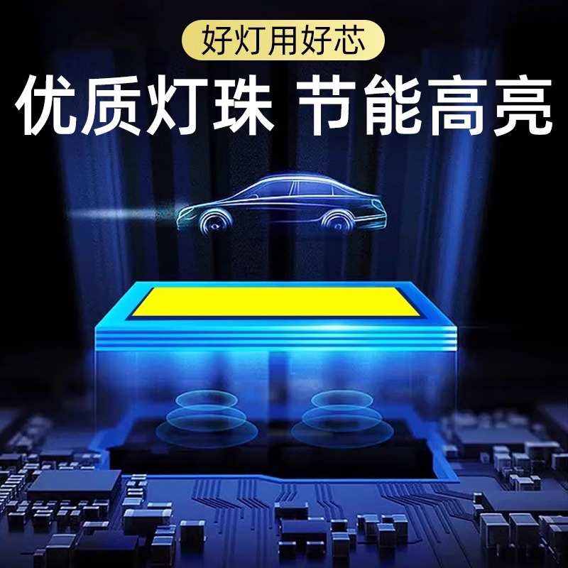 摩托车专用LED大灯超亮强光灯改装外置免接线超量前大灯12V-80V