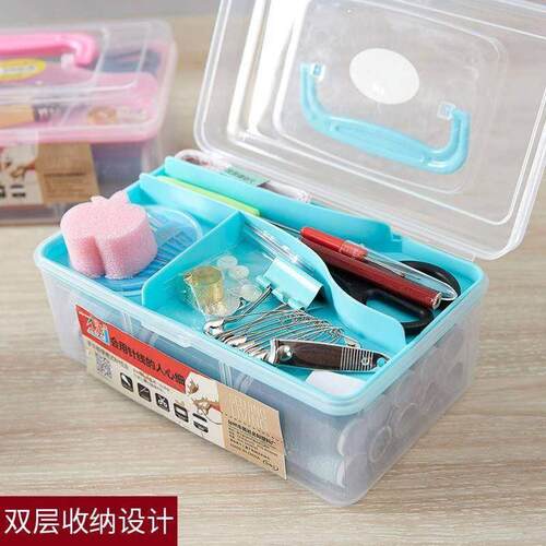 Portable mini sewing box package of household sewing needle