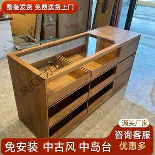 服装店中岛桌展示台边柜储物柜烤漆装饰柜摆件展台陈列展示桌定