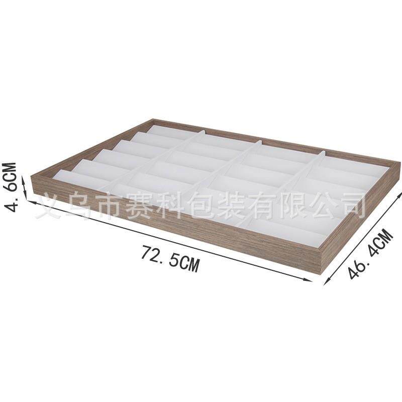 现货黑胡桃木质24位眼镜墨镜太阳镜销售陈列展示托盘梯式道具