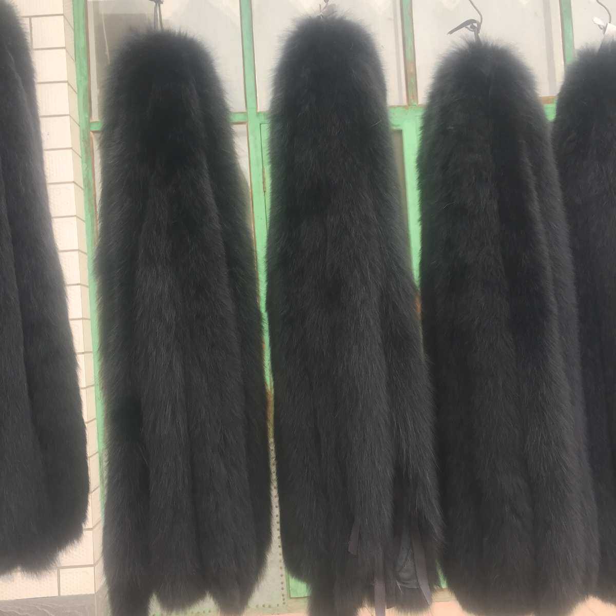 大营狐狸毛条毛领鞋口辅料各种规格大狐狸毛条厂家批发毛领子