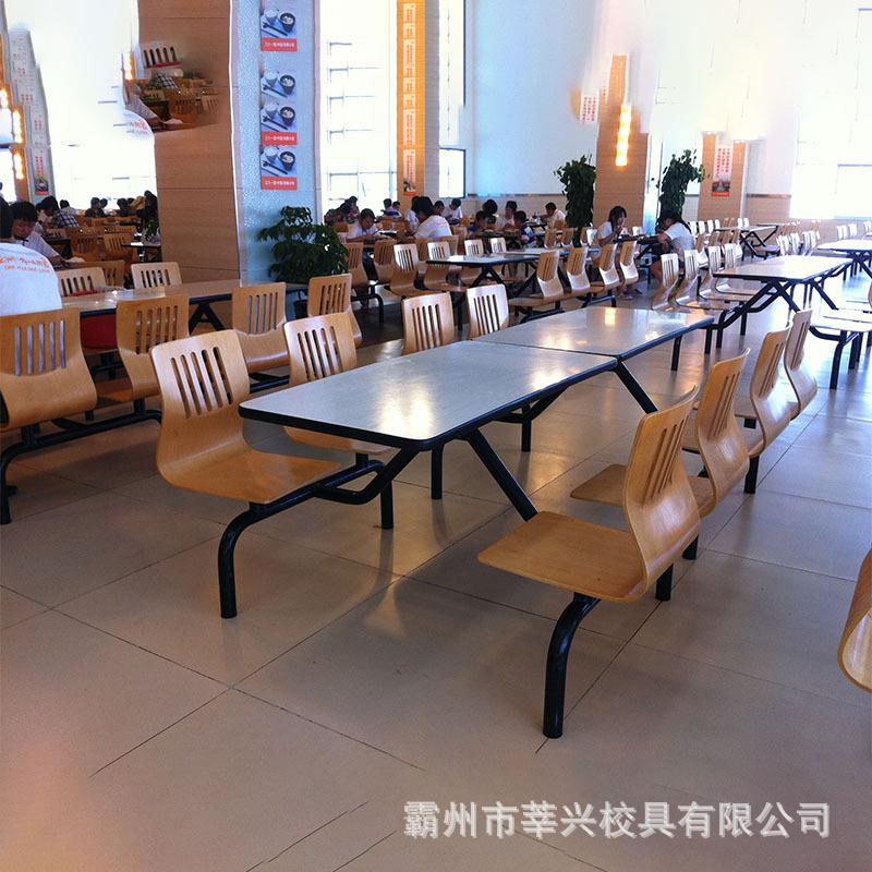 供应学校食堂餐桌椅工厂食堂员工食堂连体桌椅不锈钢餐桌椅组合