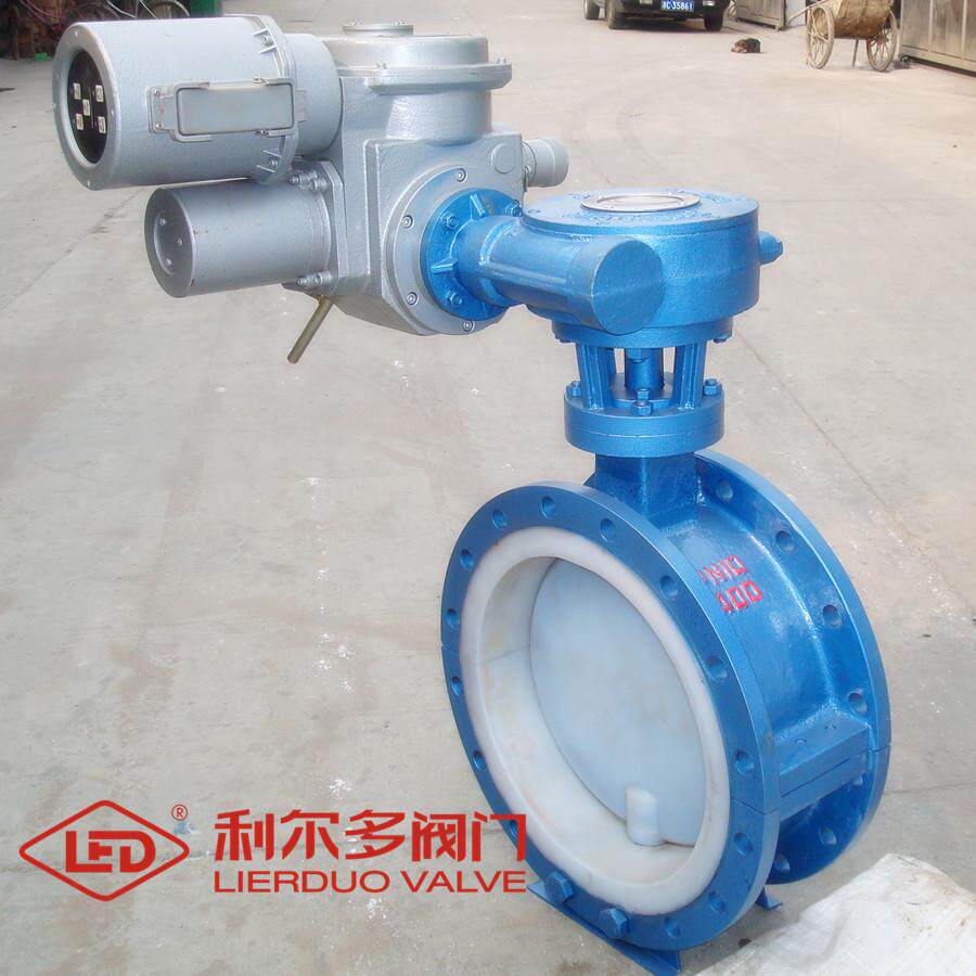 厂家实力打造衬氟蝶阀法兰铸钢蜗轮蝶阀D341F46-16CDN1200