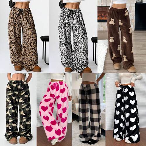Women'S All Over Print Leopard Fitted Thermal Lined