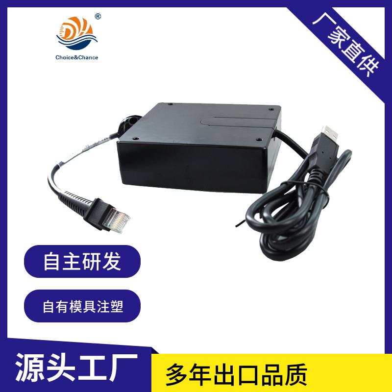 黑色方形外壳 6芯8芯信号线延长伸缩卷线器 发条装载理线盘 1.5米