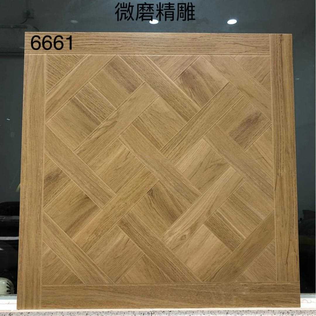 新款直销拼花木纹砖600x600客厅卧室阳台防滑地砖法式复古瓷砖防
