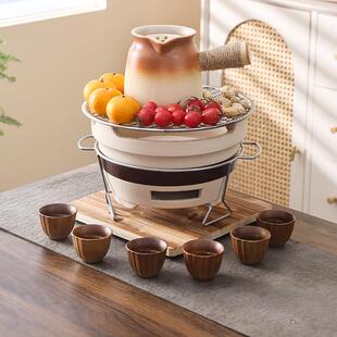 围炉煮茶罐罐茶壶陶土器具室内家用全套烧烤炉户外打边炉老式炭炉