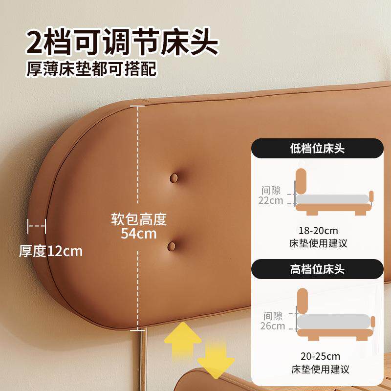 吉与全实木榉木床男孩女孩小户型双人床简约防护栏小孩卧室儿童床