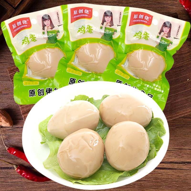 原创佬泡椒味鸡蛋无壳卤蛋独立包装即食休闲食品追剧解馋小吃零食