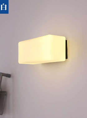 复古卫生间浴室镜前灯化妆间洗手盆灯具包豪斯中古奶油风砖块壁灯