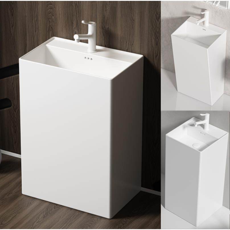 酒店方形陶瓷立柱盆一体落地式卫生间阳台家用小户型洗手盆洗脸池,家装主材,立柱盆,淘宝优惠券,粉丝福利购,淘宝优惠卷