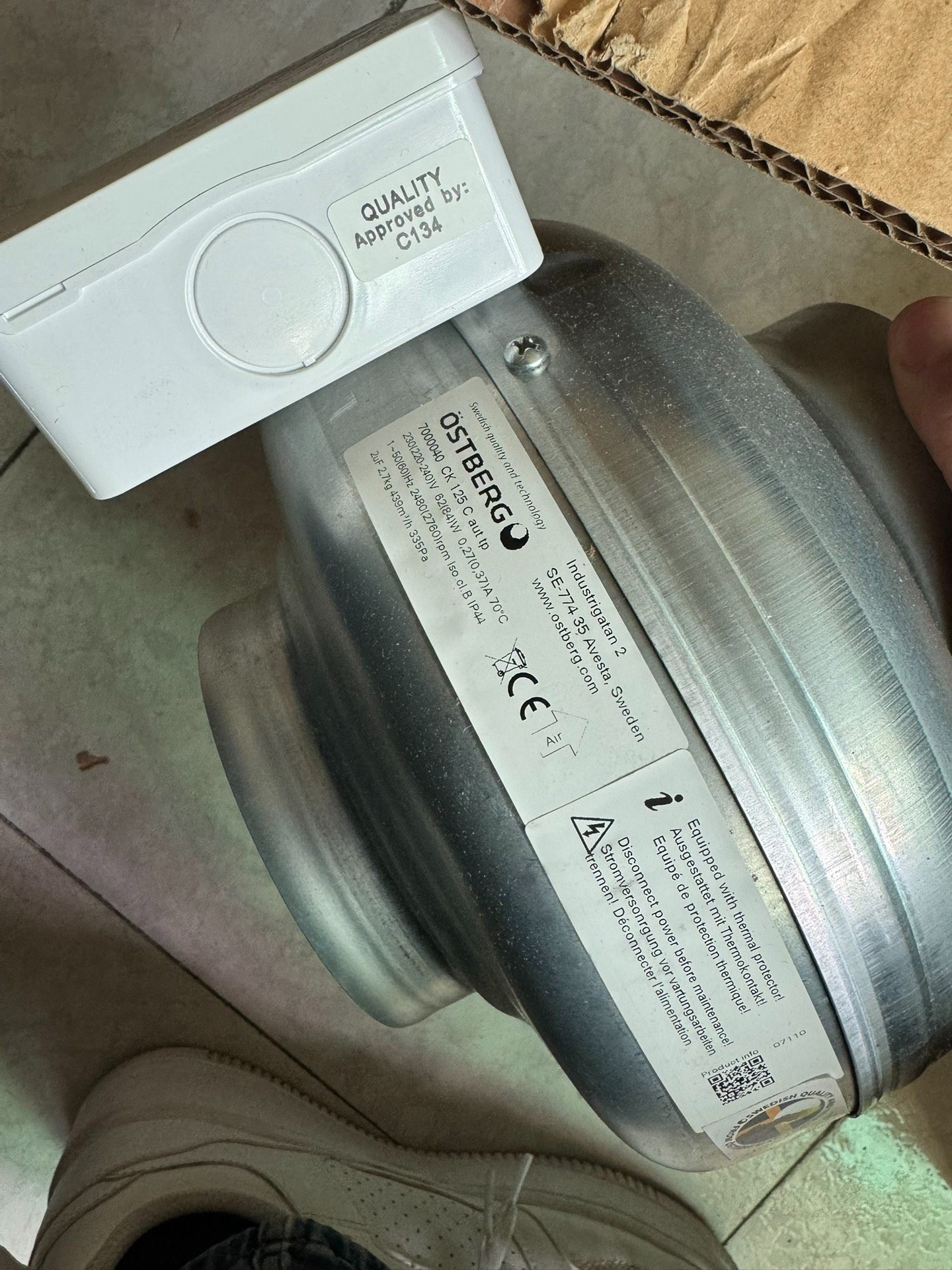 奥斯博格oaostberg  CK125C  风机, 有 2