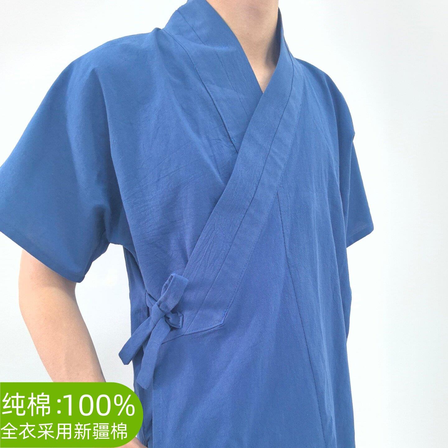 十三州府日常可穿明制交领右衽上衣纯棉短打汉服男青少年夏薄款图片