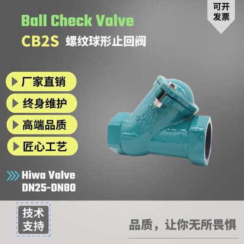球型止回阀球铁螺纹浮球阀污水逆止阀球墨铸铁汇华CB2