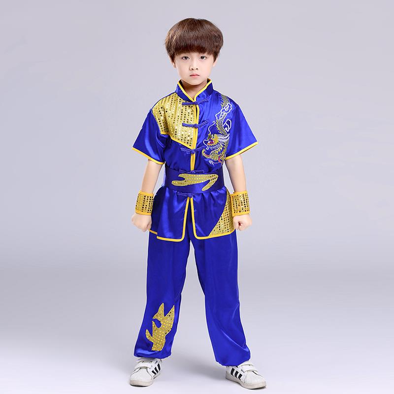 高档儿童武极术童表演比赛练太功夫服装长短袖男女功成人功夫演出