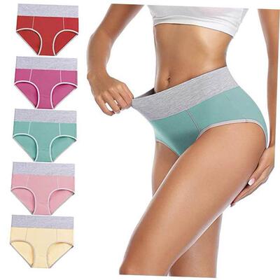 cotton briefs for women large size underwear 5条套装棉内裤女