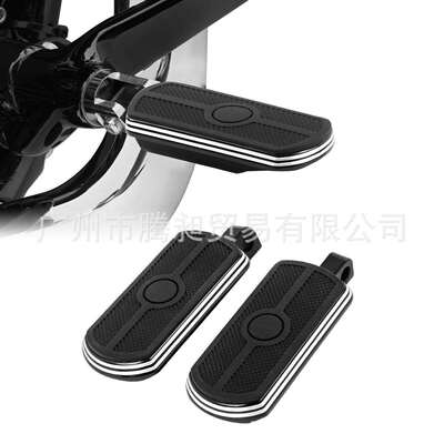 适用哈雷XL883/1200继承者大滑翔肥仔路王改装休息10mm脚踏板脚踏
