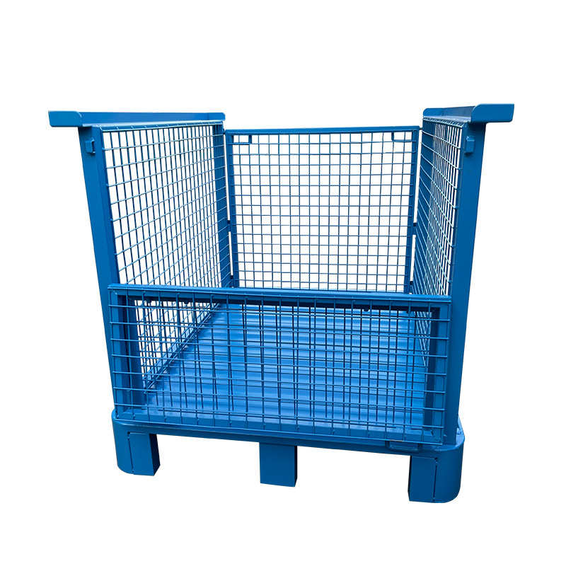 加工定制金属物料周转箱物流箱周转筐可折叠立体仓储网格铁笼子
