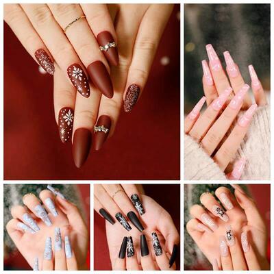 Christmas Wearing armor Fake nails Nail Patch Nail stickers