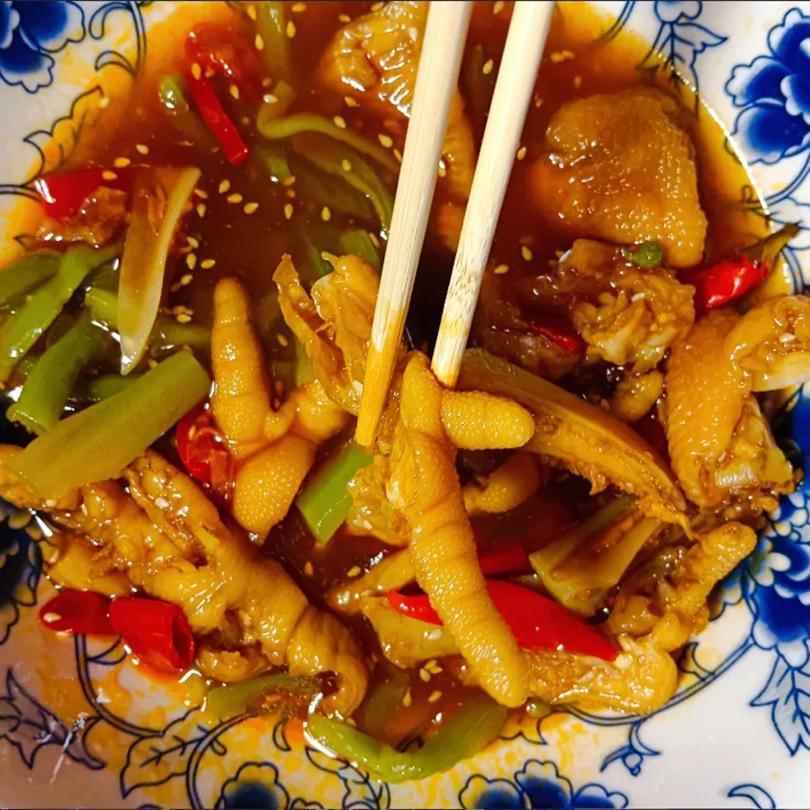酸GIK掌柜椒麻大烩杂500g食含骨鸡爪贡菜酸辣双脆休闲无即解馋小