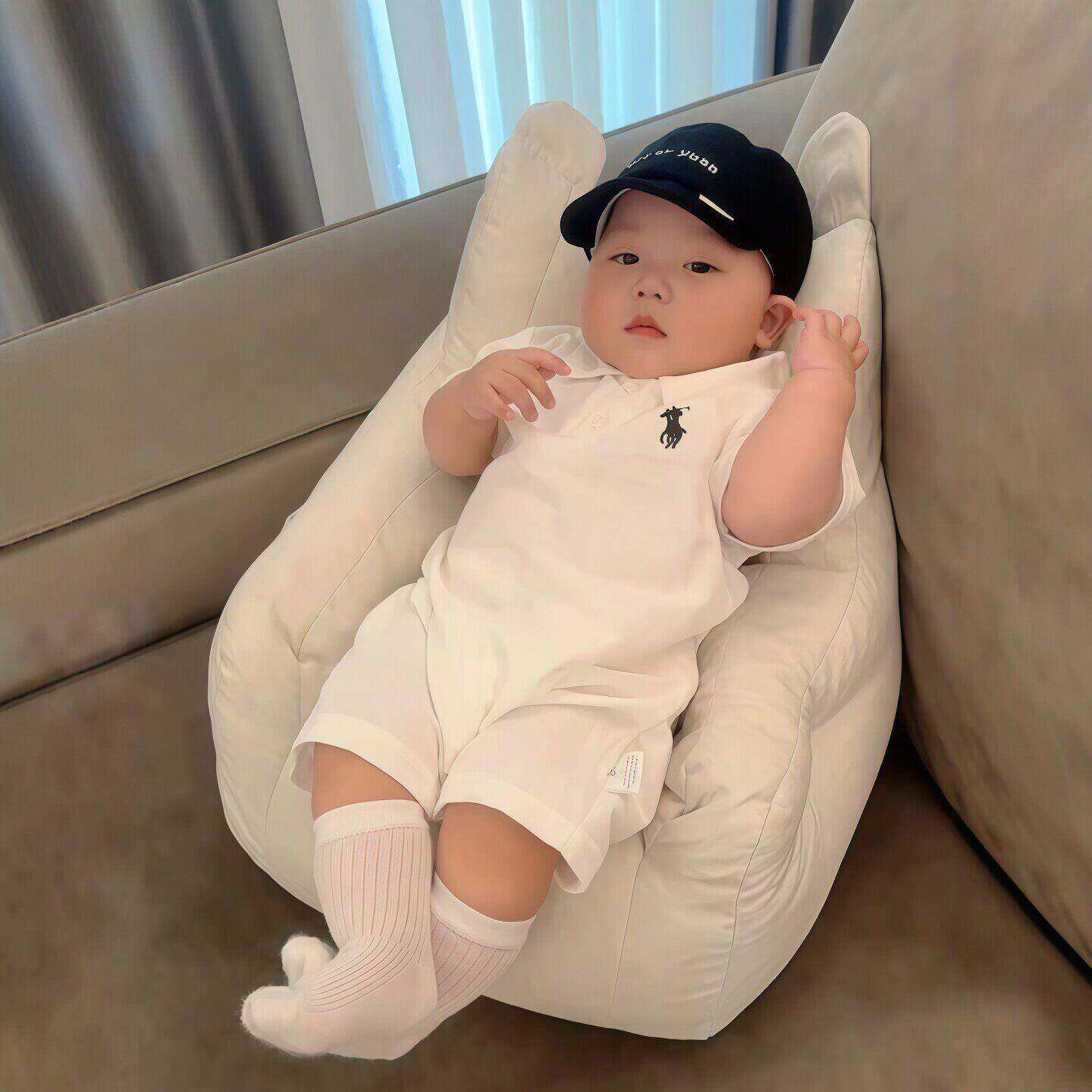 婴儿polo衫男宝宝休闲气质短袖连体衣夏薄款婴幼儿爬爬服外出哈衣