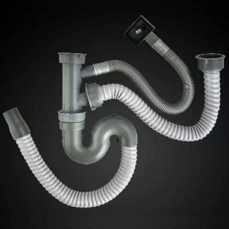 无钢头双槽S弯管 菜盆排水管 面盆水槽下水管 下水器下水管,家装主材,下水器,淘宝优惠券,粉丝福利购,淘宝优惠卷
