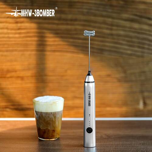 MHW-3BOMBER轰炸机电动奶泡器 咖啡拉花自动打奶泡器 手持奶泡机