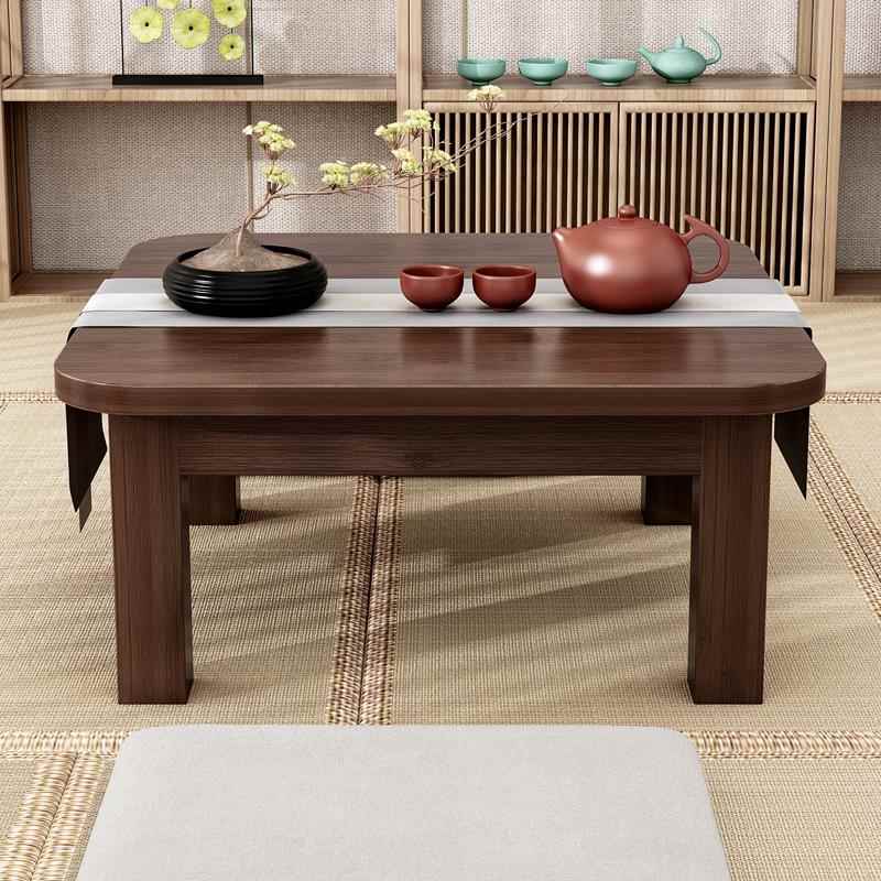 607080c炕s桌实木方桌楠竹榻桌榻米小茶几正方形上吃饭桌学习矮子